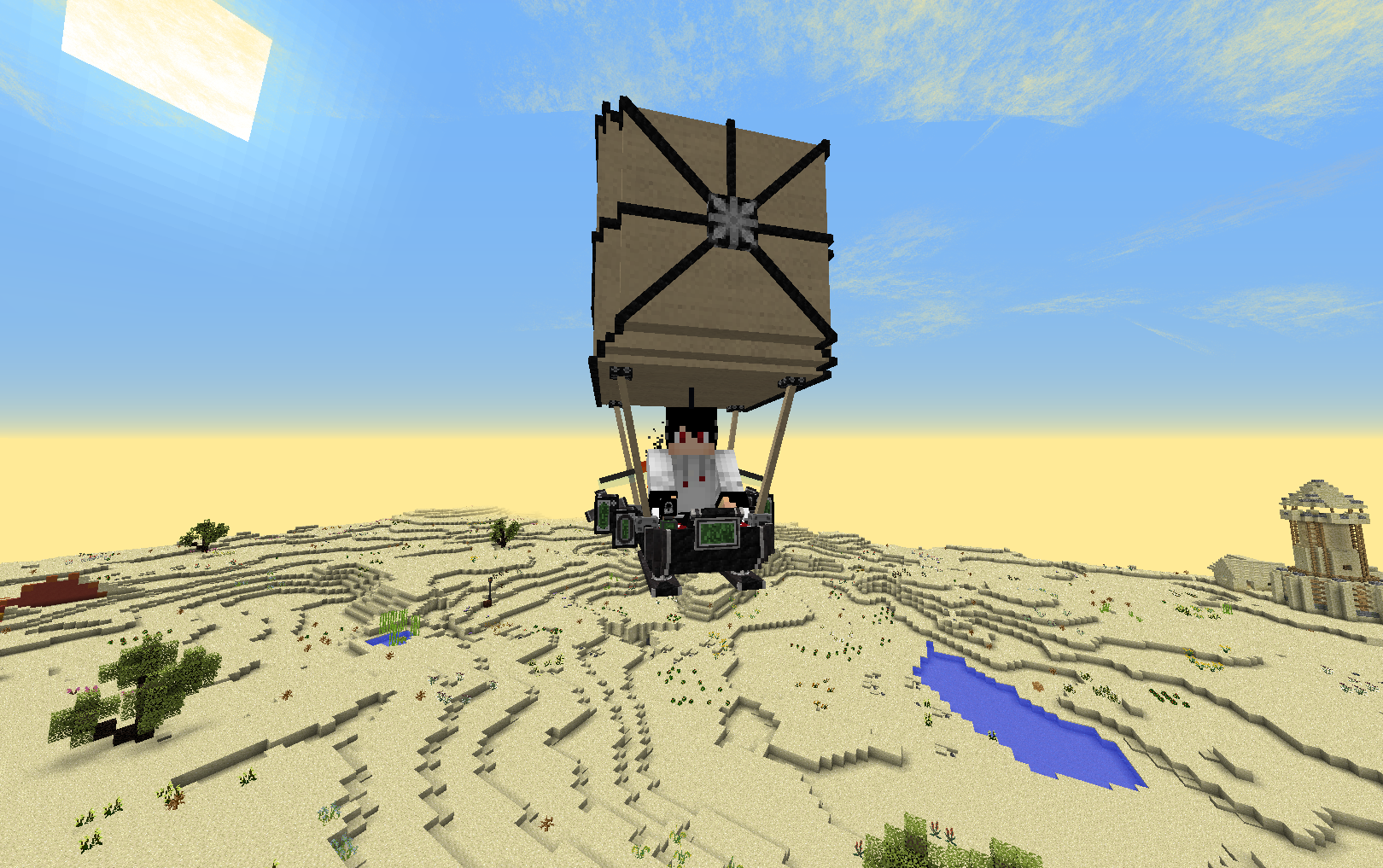 airship in the desert